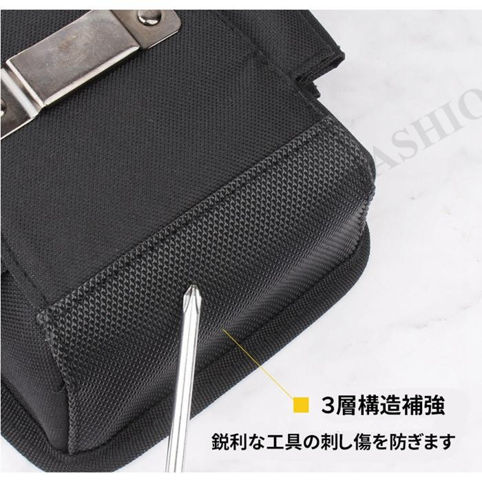 電工腰袋 作業用 ポーチ 工具入れ 腰袋 工具袋 小物入れ 大容量 作業袋 ツールポーチ ウエストバッグ ベルト付 多機能 撥水 防傷加工 |  | 10