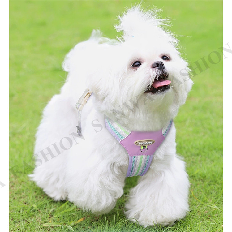 犬 猫 ハーネス リード付 体に優しい 背中ハンドル PUレザー 脱げ