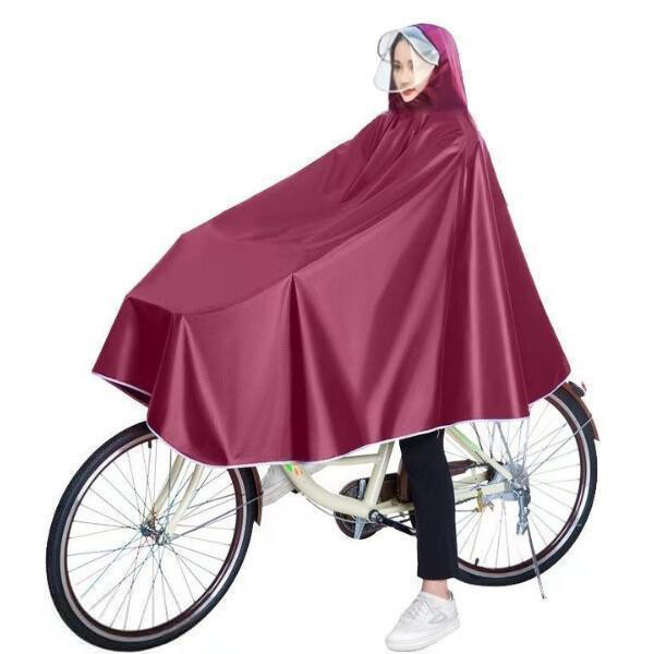 レインコート 自転車 カッパ ポンチョ カゴまで 雨具 ダブルバイザー 2重つば |  | 09