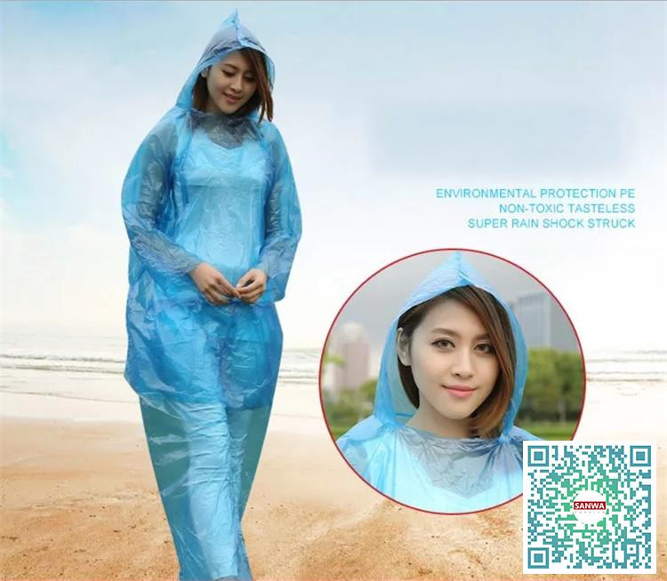 4セット 上下セット 使い捨て型 レインコート レインポンチョ カッパ