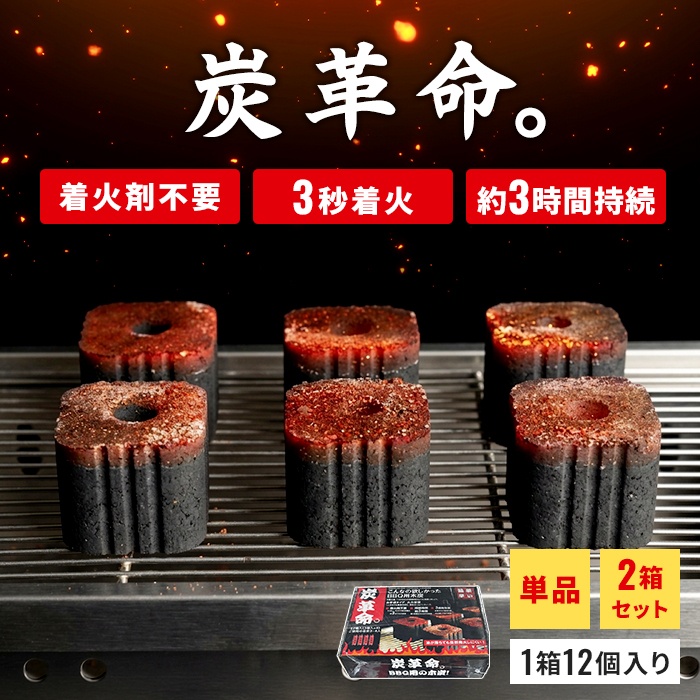 着火炭 木炭 バーベキュー用 12個入(3個×4袋) 選べるセット 単品/2