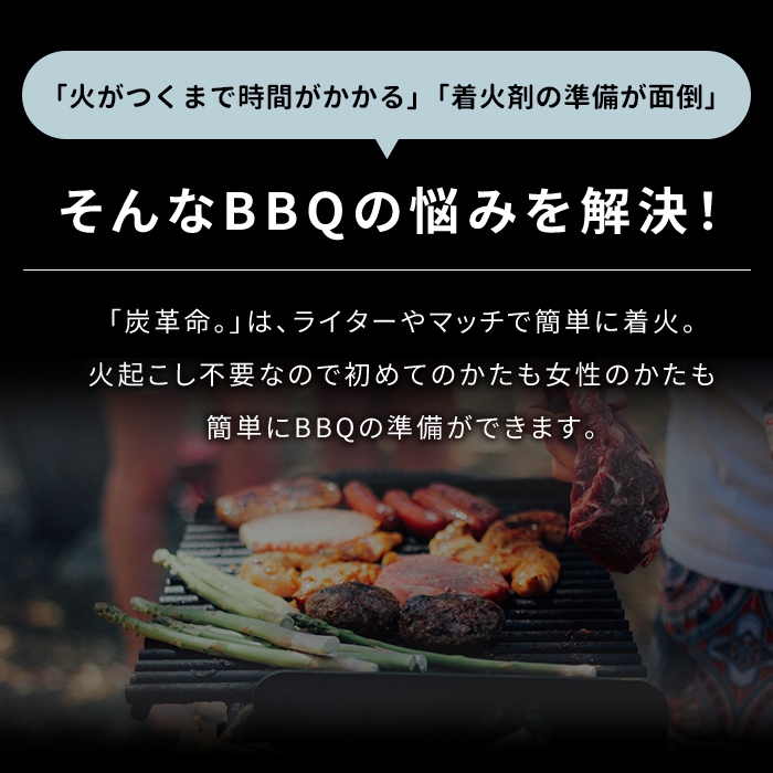 着火炭 木炭 バーベキュー用 12個入(3個×4袋) 選べるセット 単品/2