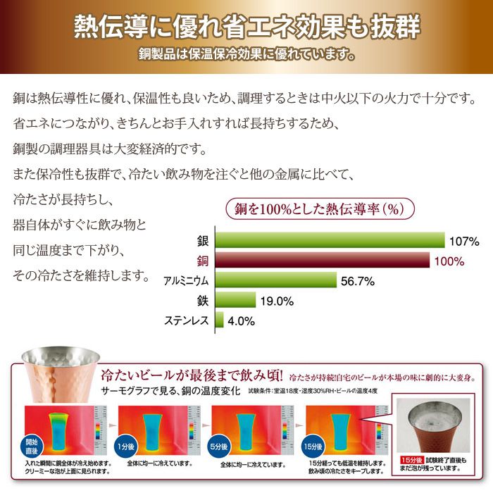 純銅製 タンブラー 450ml 日本製 槌目加工 銅製カップ ビアカップ 酒器 ビアグラス 保冷 冷たい 国産 ビールグラス