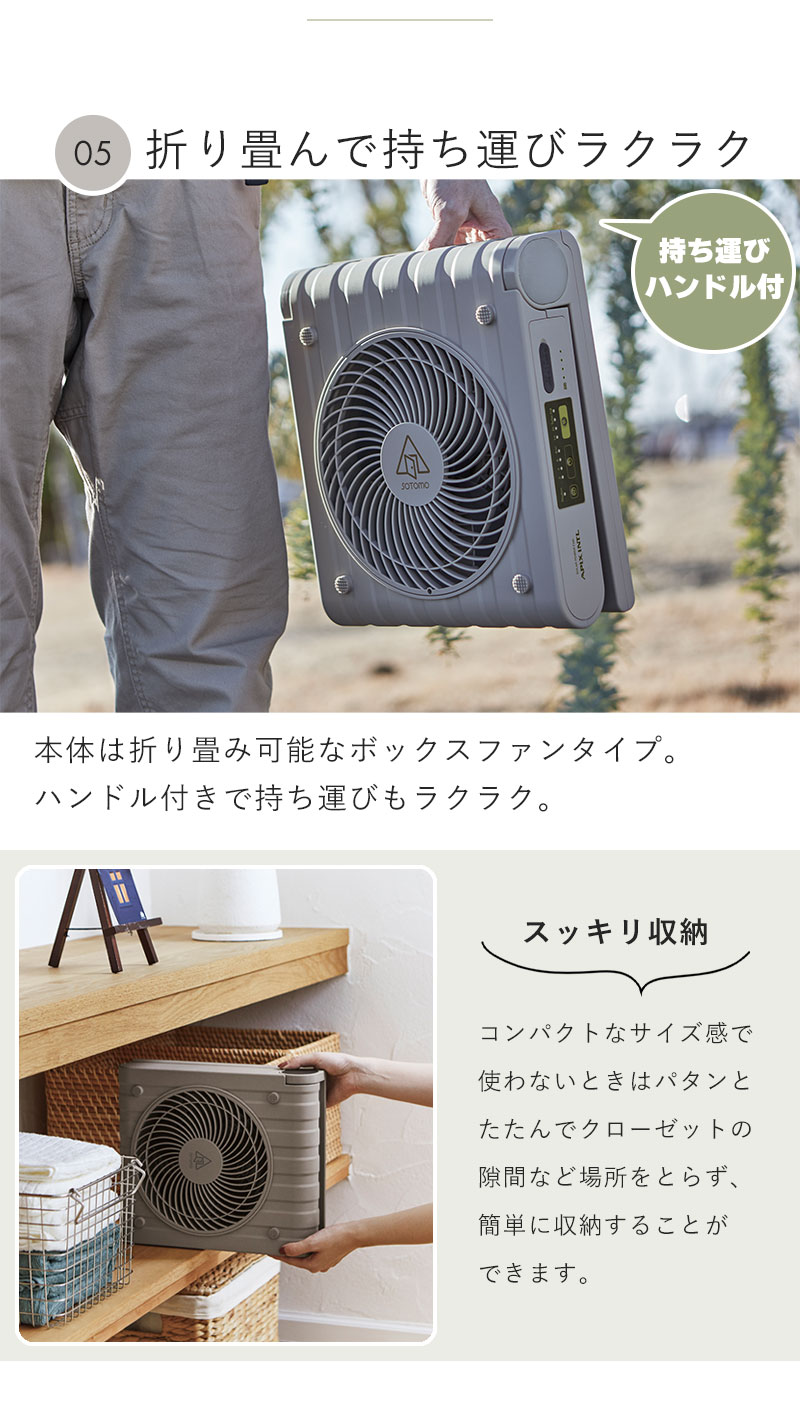 アウトドア 扇風機 ソーラー ファン 充電式 コードレス 防水 USB