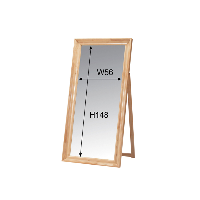 スタンドミラー ミラー 鏡 スタンド 大型 姿見 全身 全身鏡 木製 天然