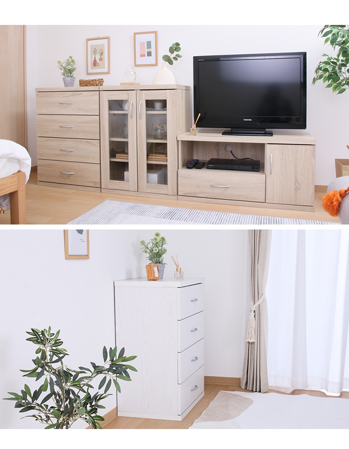 爆買 値下げ チェスト 4段 タンス 幅60 奥行40 木製 引き出し 収納棚