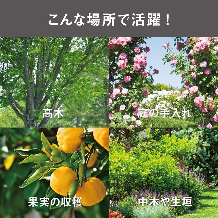 値下げ 高枝切りバサミ 1.3〜3m 3段式 18段伸縮 高枝切り はさみ キャッチ機能 プッシュカット 押して切る アンビル刃_8