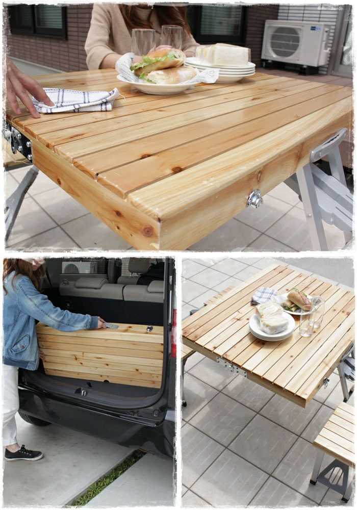 【値下げ】テーブルセット ピクニックテーブル 木製 アウトドア テーブルセット バーベキュー テーブル アウトドア 折りたたみ テーブル  レジャーテーブル