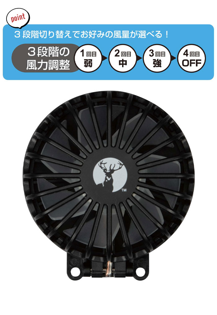 ミニファン 卓上扇風機 首掛け ファン 3段階...の詳細画像3