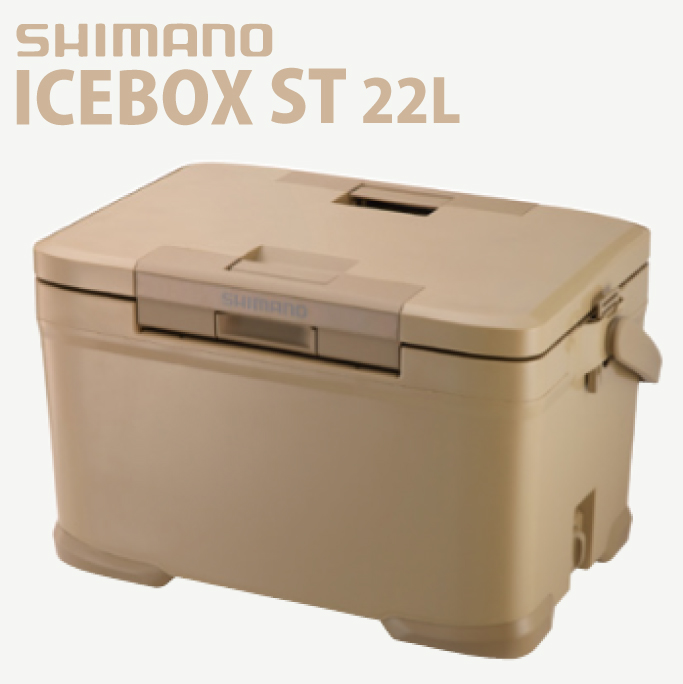 SHIMANO シマノ クーラーボックス 22L サンドベージュ アイスボックス ICEBOX ST NX-322V アウトドア用品 A'slifestore｜sapporo-apollo