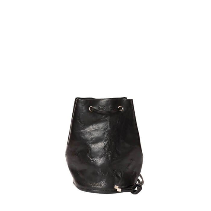 ANNAK 黒 レザー 巾着バック annak ANNAK（アナック）巾着ショルダーバッグ 2WAY 巾着