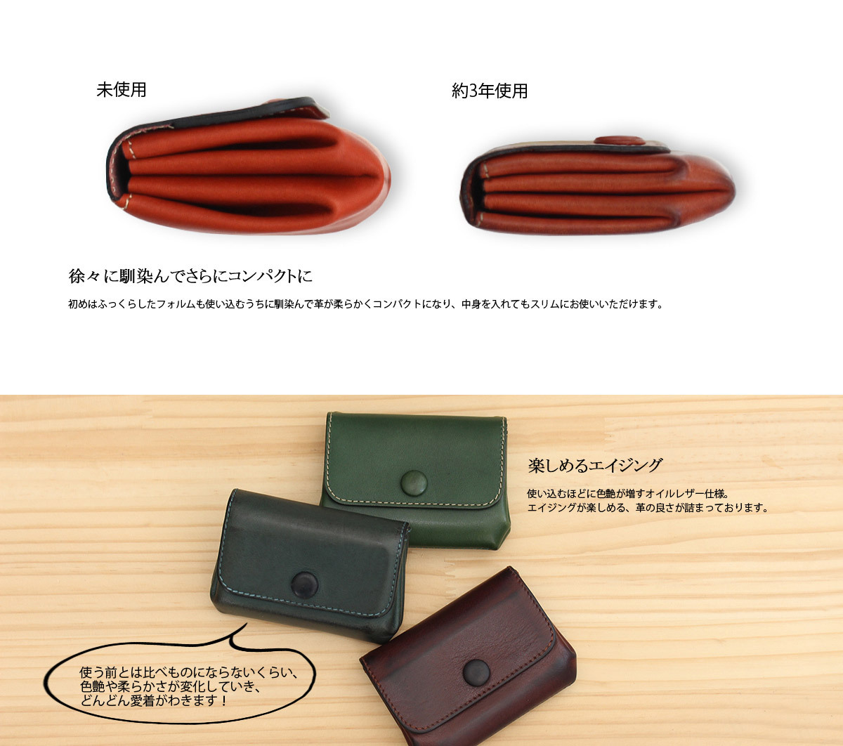 新品】札幌革職人館 くるみボタン財布 ピーコックブルーの通販