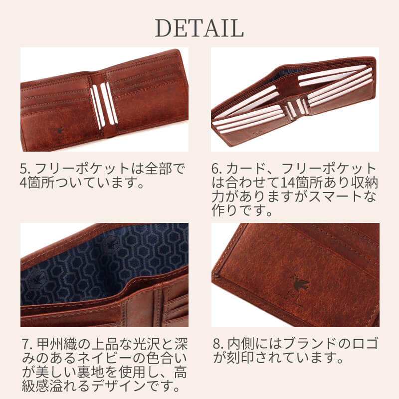 Aerokyo 二つ折り財布 メンズ 2つ折り イタリアン レザー プエブロ 箱 Amazon | [Aerokyo] 財布 メンズ 2つ折り イタリアン レザー