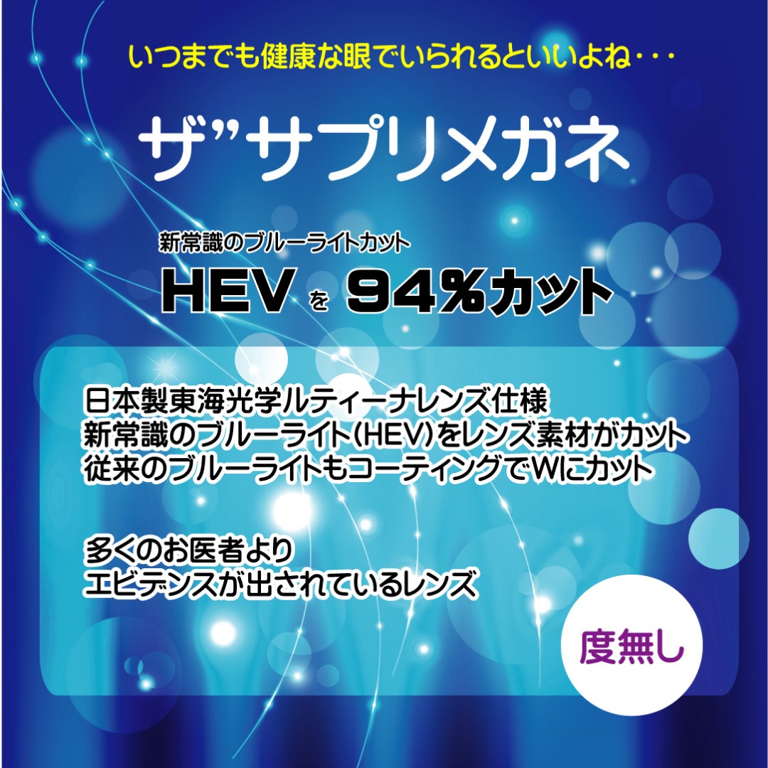 ザ”サプリメガネ2 1969 JIS規格適合メガネ 高機能ブルーライトカット