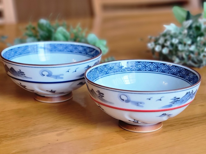 波佐見焼 枯淡山水 ご飯茶碗 大 小 飯碗 お茶碗 おしゃれ 上品(お
