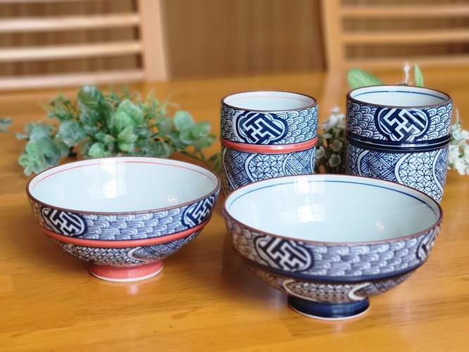 京光楽　陶印入りご飯茶碗8客です 200360000162_5.jpg