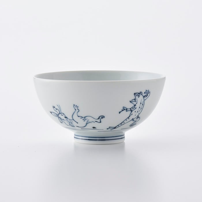 洸琳窯 波佐見焼 高山寺 ご飯茶碗 飯碗 お茶碗 鳥獣戯画(お取り寄せ