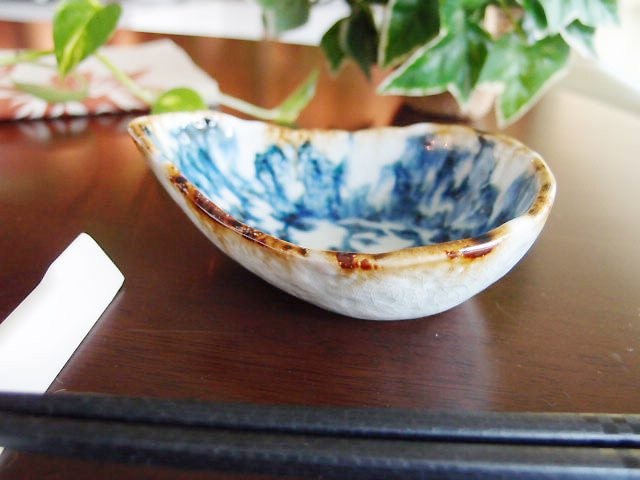 丸モ高木陶器 《在庫品》和食器 かいらぎ唐草 岩目たたき小付 小鉢《欠