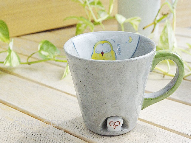 有田焼き フクロウコップ ヴィンテージ 昭和レトロ 新品未使用品