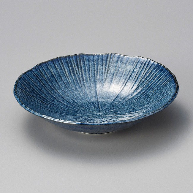 和食器 花紺十草盛鉢 24×22.5×5.5cm サラダボール ボウル うつわ