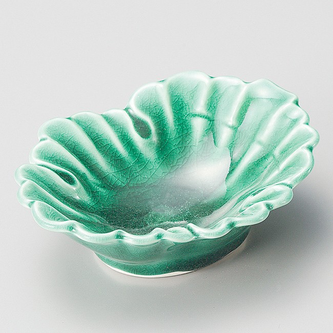 緑色の斑点模様の陶器鉢 陶器鉢 植木鉢 底穴ありフォレスト（緑）白茶S φ8cm 日本製 園芸