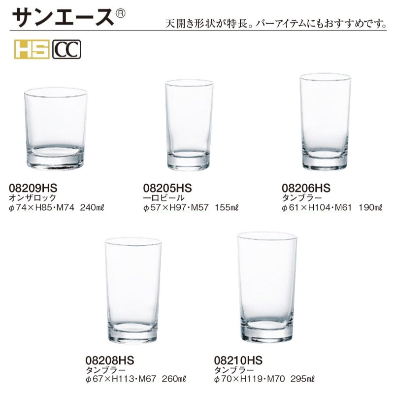 水割りグラス ロックグラス セット サンエース オンザロック 6個セット
