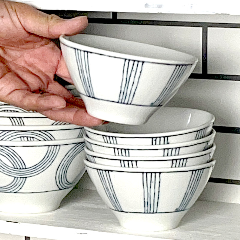 茶碗 小鉢 食器 美濃焼 糸つむぎ 筋 クラフトボウル S 11.6cm 310ml