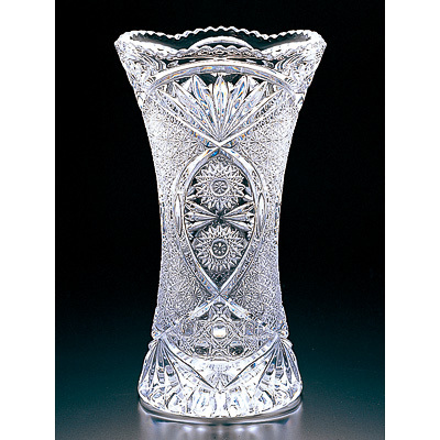 花瓶 フラワーベース クリスタルガラス ソリティア (LL) アデリア おしゃれ 可愛い R-739｜sara-lia