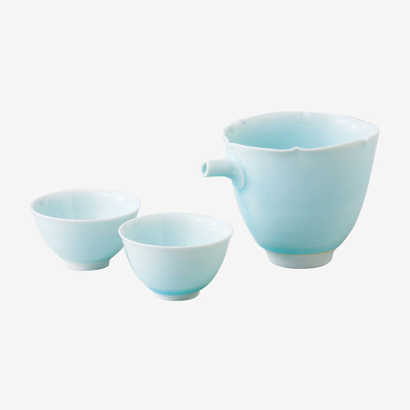 酒器セット 波佐見焼 光春窯 青磁 半酒器セット 11438 : Sara-lia