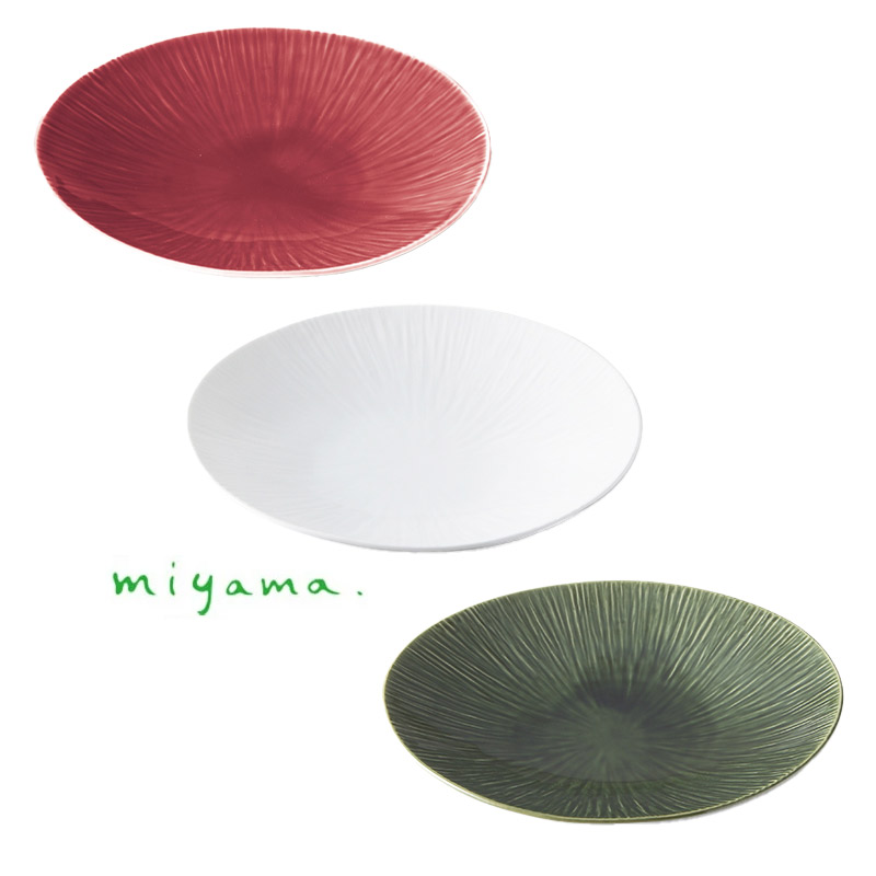 カレー皿 パスタ皿 楕円皿 25cm miyama 深山陶器 crease クリース