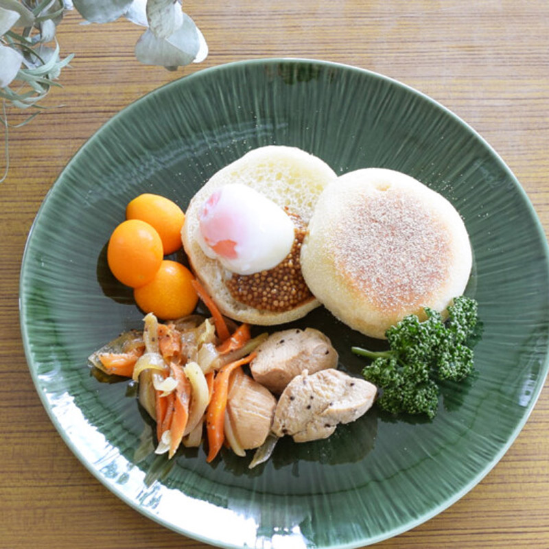食器 大皿 27cm miyama 深山陶器 crease クリース プレート27 : Sara