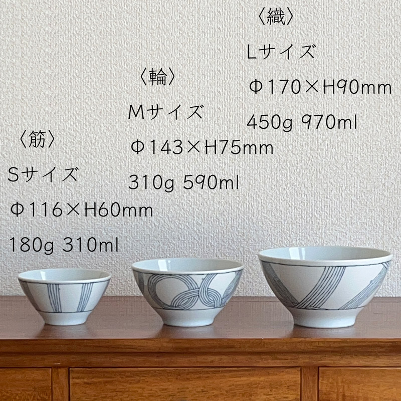 茶碗 小鉢 食器 美濃焼 糸つむぎ 筋 クラフトボウル S 11.6cm 310ml