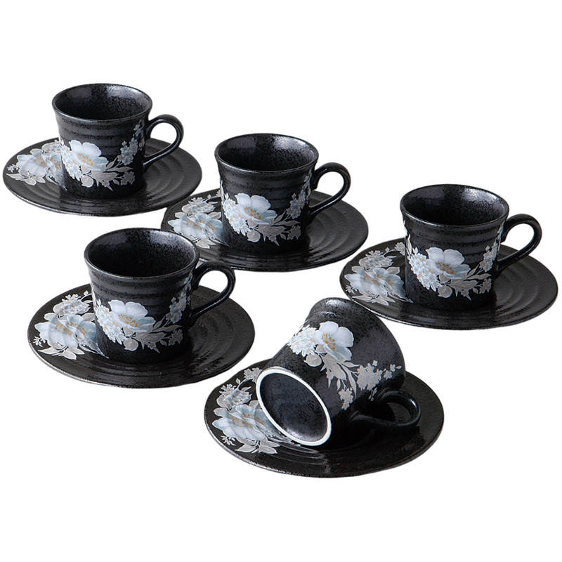 コーヒーカップ セット 黒耀銀彩 5客セット : Sara-lia - 通販 - Yahoo