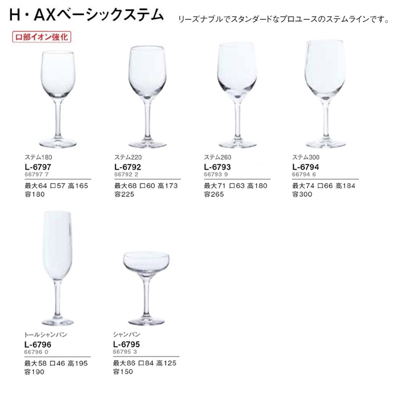 ワイングラス セット おしゃれ シンプル 上品 H・AX ベーシックステム
