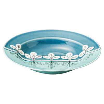 カレー皿 シチュー皿 深皿 ディナープレート 24cm 9吋 8寸 リーフリム