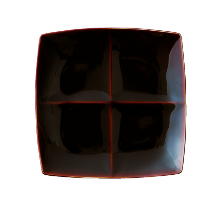 食器 お皿 仕切り皿 角皿 正角皿 正方形 4つ仕切り皿 24cm freeto