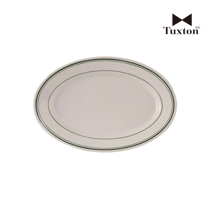 お皿 楕円皿 21cm Tuxton Greenbay タクストン グリーンベイ オーバル