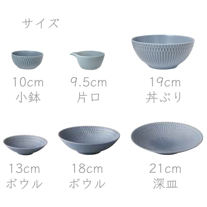 食器 丼 どんぶり ボウル 19cm 小田陶器 さざなみ 19鉢 おしゃれ 上品