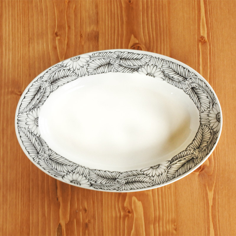 食器 カレー皿 楕円皿 おしゃれ 北欧風 バルモ 27cm プラター｜sara-lia｜02
