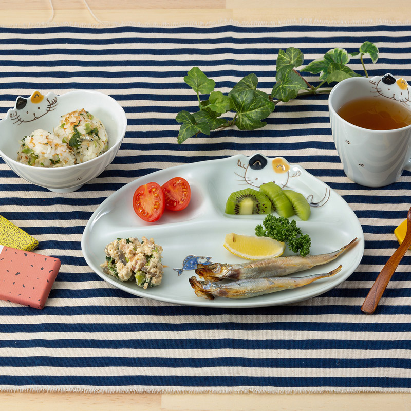 一龍窯 仕切り皿 ランチプレート 子供用 Kids Sireise WAVE ウェイブ