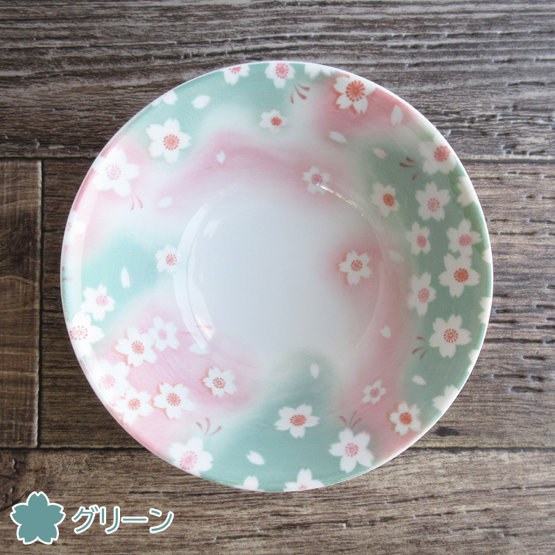 萬珠堂 花柄陶器丼 直径約18cm