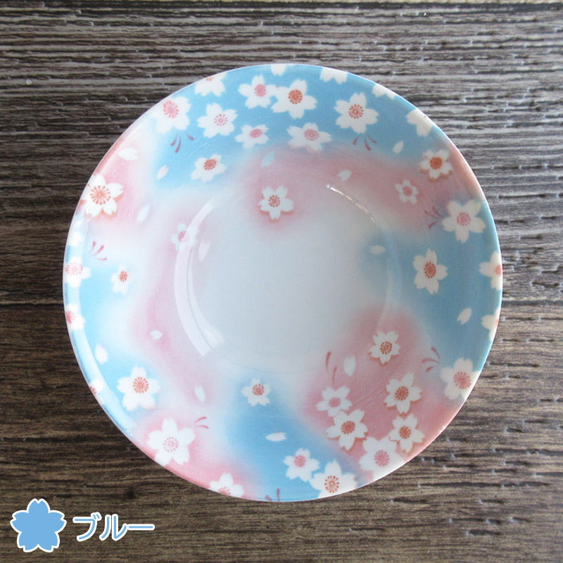 桜吹雪 4.8多用丼（5色選択）/ 桜の花 サクラ 花柄 15cm ボウル 美濃焼 和食器 有見窯 飯丼 どんぶり 4.8寸 お茶漬け  当店オリジナル商品