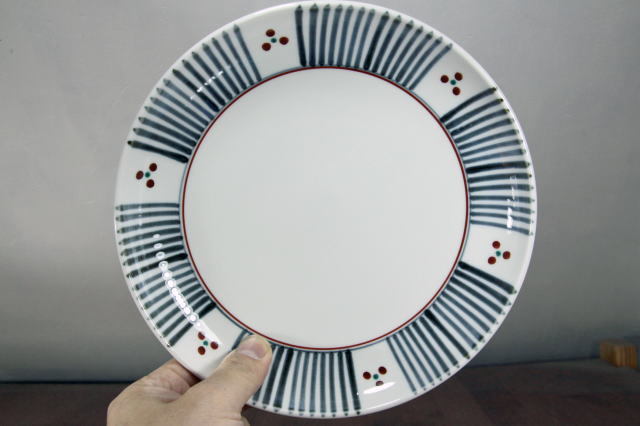 【user_06b87bb1様・専用出品】高皿3点 砥部焼 三つ十草7寸深皿 21cm メイン皿 使いやすいお皿 丈夫 梅山窯