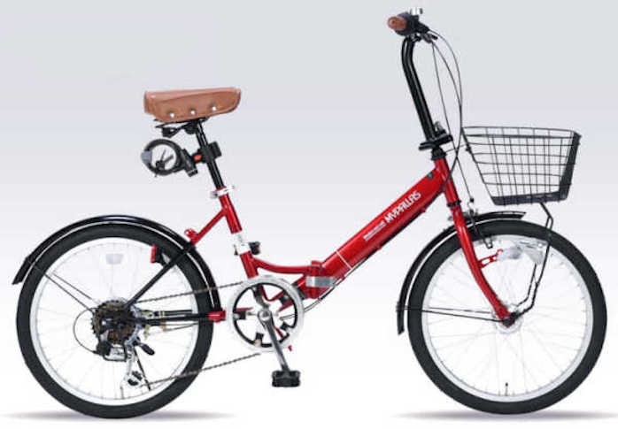 折り畳み自転車　マイパラス　20インチ　M-204MERRY 折り畳み自転車 20インチ6段変速オートライト付き折りたたみ