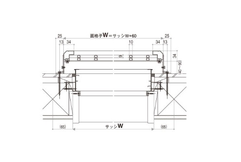 YKK ラチス面格子2LA  16505 W1750×H650 窓まわり 面格子 ヒシクロス 格子 防犯 防風 台風 目隠し ひし形 菱形 YKKAP |  | 06