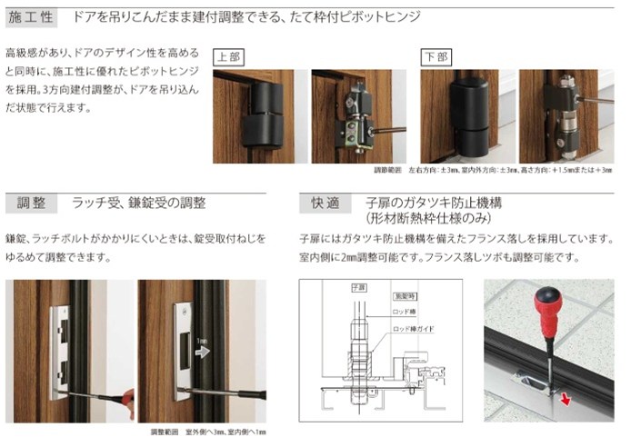 YKK 玄関ドア 形材断熱枠仕様 イノベスト N42N 親子 W1235 H2330