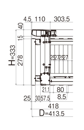 YKK ルシアスフラワーボックス 縦ストライプ 1303 W1353×H333 出幅413.5mm 壁付け 窓まわり 飾り 壁飾り ガーデニング_5