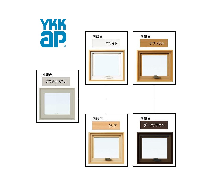 YKKAP APW330 樹脂窓 046043 W500×H500 横滑りだし窓 ガス入り