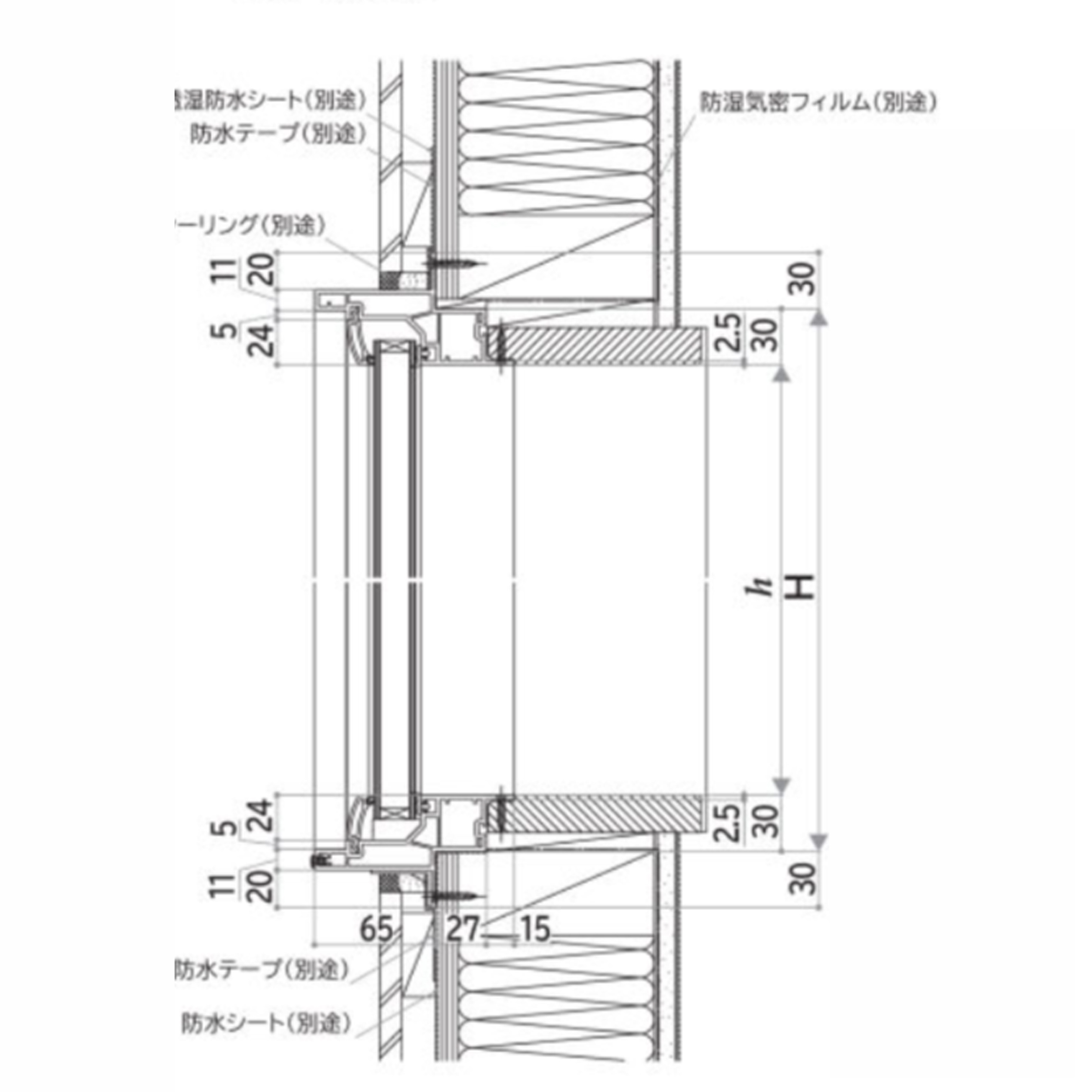 YKKAP APW330 樹脂窓 FIX窓 スリムフレーム 046043 W500×H500 真空