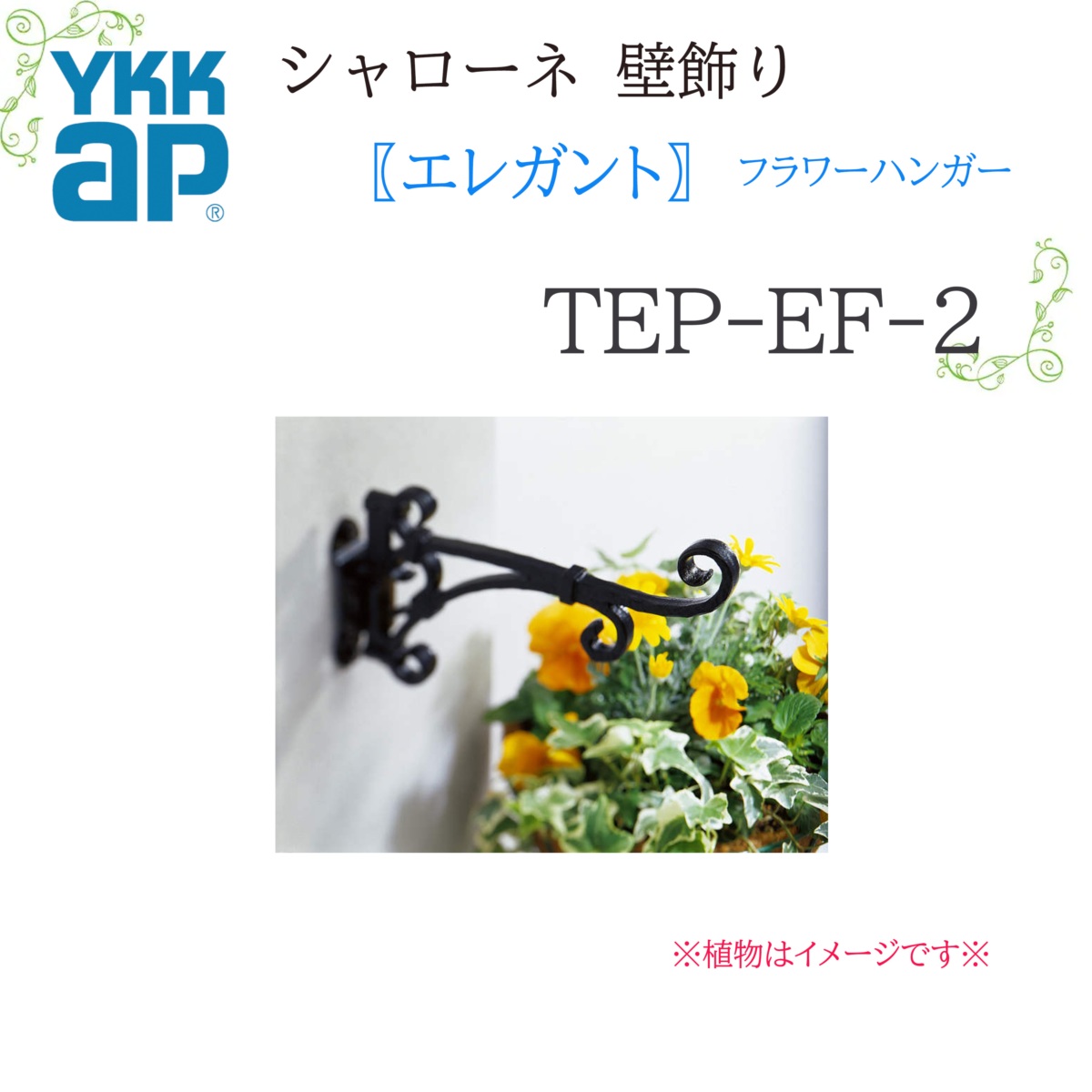 YKK シャローネ壁飾り エレガント フラワーハンガー TEP-EF-2 244×135 シャローネ 壁飾り エレガント フラワーハンガー
